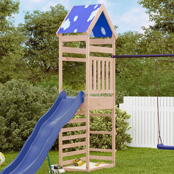 vidaXL Play Tower Brown 52.5 x 85 x 265 cm Solid Pine Wood