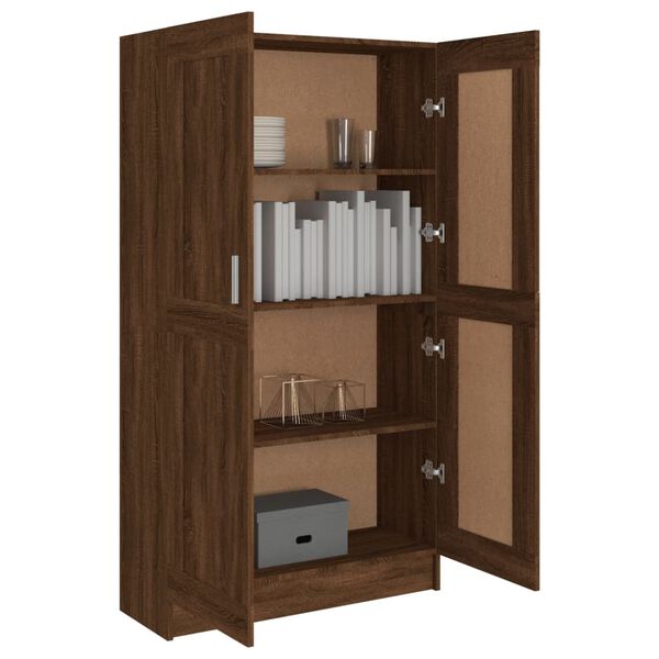vidaXL Book Cabinet Brown Oak 82.5x30.5x150 cm Engineered Wood