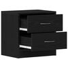 vidaXL Bedside Cabinets 2 pcs Black Oak 40x30x40 cm Engineered Wood