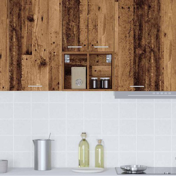 vidaXL Hanging Cabinet Old Wood 30 x 29.5 x 40 cm Engineered Wood
