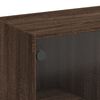 vidaXL Highboard with Doors Brown Oak 68x37x142 cm Engineered Wood