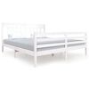vidaXL Bed Frame without Mattress White Super King Solid Wood