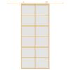 vidaXL Sliding Door Gold 90x205 cm Frosted ESG Glass and Aluminium