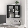 vidaXL Wall Cube Shelf Black 69.5x29.5x69.5 cm MDF