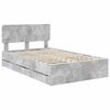 vidaXL Bed Frame Concrete Grey 135 x 190 cm Engineered Wood