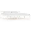 vidaXL Bed Frame without Mattress White Solid Pine Wood 180x200 cm Super King
