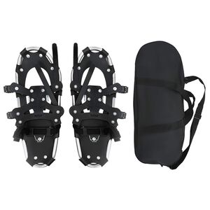 vidaXL 3 in 1 Snowshoes Silver and Black 53.5 x 21 cm