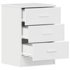 vidaXL Bedside Cabinets 2 pcs High Gloss White 38x35x56 cm Engineered Wood