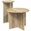 vidaXL Side Table Set 2 pcs Sonoma Oak &Oslash; 45 x 35 cm Engineered Wood