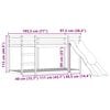 vidaXL Bunk Bed without Mattress with Slide White and Black 90x190 cm Single