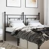 vidaXL Metal Headboard Black 140 cm