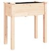 vidaXL Wheeled Planter with Liner 71x37x80 cm Solid Wood Fir