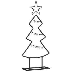 vidaXL Metal Christmas Tree with Stand Black 60 cm Steel