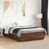 vidaXL Bed Frame without Mattress Brown Oak 135x190 cm Double