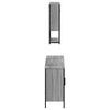 vidaXL 3 Piece Bathroom Furniture Set Grey Sonoma Engineered Wood