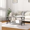 vidaXL Coffee Table Grey Sonoma 100x45x45 cm Engineered Wood and Iron
