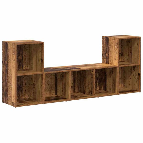 vidaXL TV Cabinet Set Wall-mounted 3 pcs Brown Engineered Wood