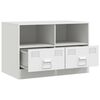 vidaXL TV Cabinet White 67x39x44 cm Steel