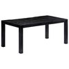 vidaXL Dining Table Black 180x90x76 cm Solid Mango Wood