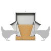 vidaXL Chicken Feeder Silver 40.5 x 45 x 41 cm Galvanised Steel