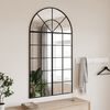 vidaXL Wall Mirror Black 80x140 cm Arch Iron