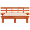 vidaXL Bed Frame with Headboard Brown 120 x 190 cm Solid Pine Wood