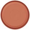 vidaXL Round Flower Tray 24 pcs Brick Red &Oslash; 19 x 2 cm Plastic