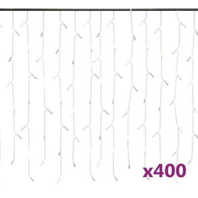 vidaXL LED Curtain Icicle Lights 10m 400 LED Colourful 8 Function