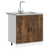 vidaXL Sink Base Cabinet Porto Brown 80 x 46 x 81.5 cm Engineered wood