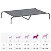 vidaXL Elevated Dog Bed Grey 130x80x20 cm Textilene and Steel