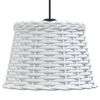 vidaXL Ceiling Lamp Shade White Ø25x17 cm Wicker