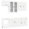 vidaXL Kitchen Unit LUCCA 8 pcs White Engineered Wood