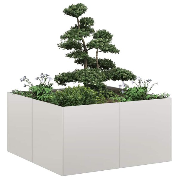 vidaXL Planter 80x80x40 cm Stainless Steel