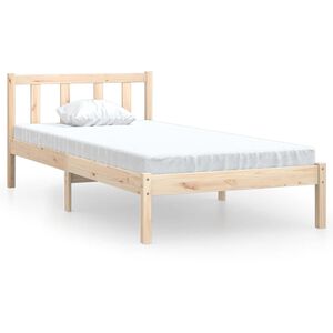 vidaXL Bed Frame without Mattress Solid Wood Small Single