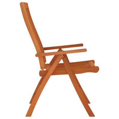 vidaXL Folding Garden Chairs 8 pcs Solid Wood Eucalyptus