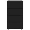 vidaXL Storage Cabinets 2 pcs Black 60 x 48 x 105 cm Engineered Wood