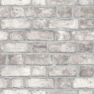 Noordwand Wallpaper Homestyle Brick Wall Grey and Off-white