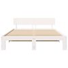 vidaXL Bed Frame with Headboard White 140 x 200 cm Solid Pine Wood