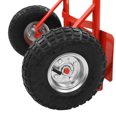 Red and Black Metal Foldable Trolley