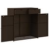 vidaXL Garden Storage Cabinet Brown 105x55x113 cm Poly Rattan