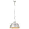vidaXL Industrial Vintage Hanging Lamp 25 W Silver Round 41 cm E27