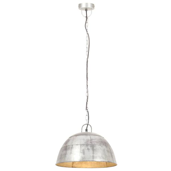 vidaXL Industrial Vintage Hanging Lamp 25 W Silver Round 41 cm E27