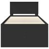 vidaXL Daybed with Drawer Manual Black 90 x 190 cm Engineered Wood