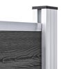 vidaXL Fence Panel Set WPC 526x146 cm Black