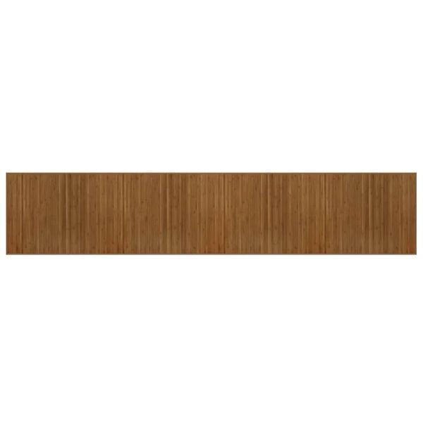 vidaXL Rug Rectangular Brown80x400 cm Bamboo