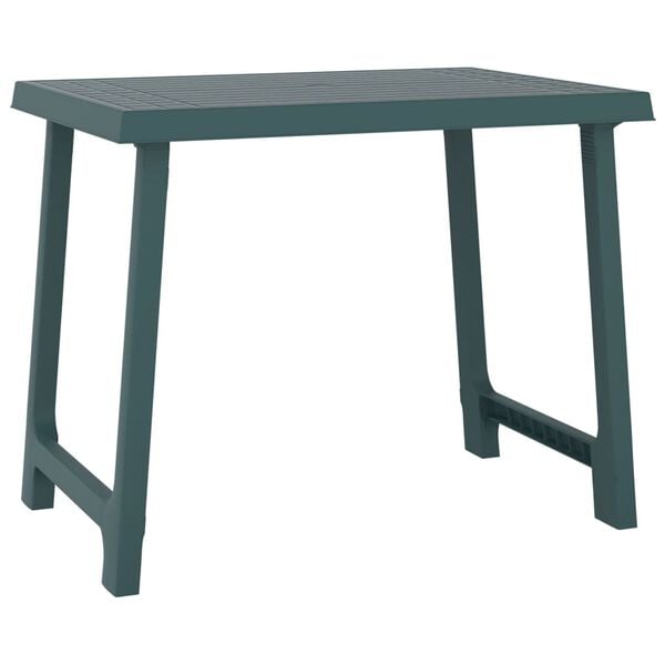 vidaXL Camping Table Green 79x56x64 cm PP Wooden Look
