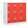 vidaXL Locker Cabinets 2 pcs Light Grey and Red 90x45x92.5 cm Steel