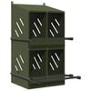 vidaXL Chicken Nesting Box with 4 Compartments Olive Green Metal