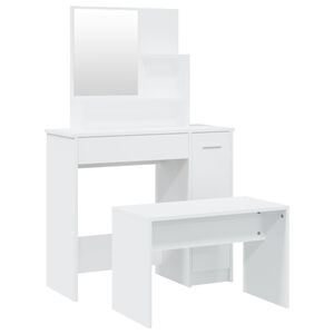 vidaXL Dressing Table Set White 86.5x35x136 cm