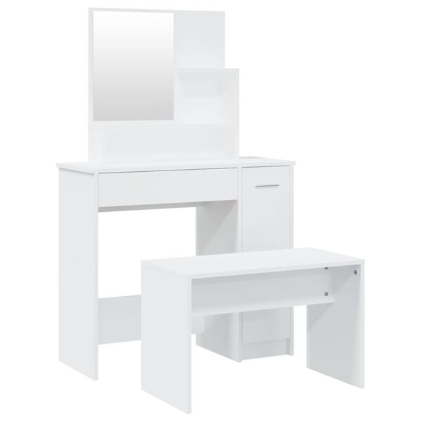 vidaXL Dressing Table Set White 86.5x35x136 cm